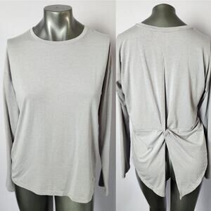 Apana Yoga Lifestyle Pale Purple Keyhole Tie Back Activewear Tunic | Womens Med